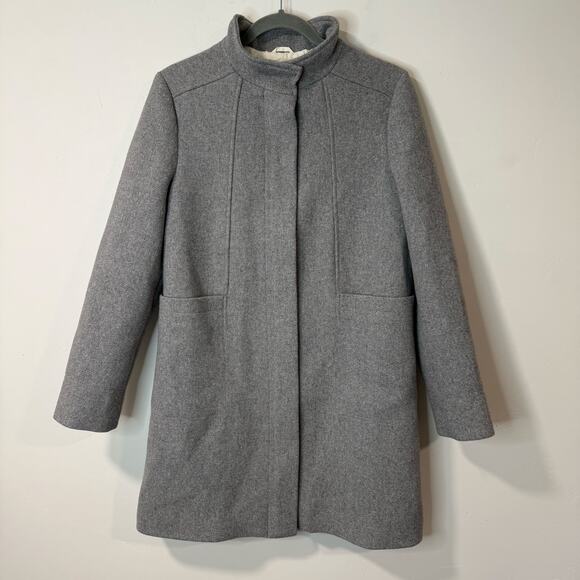 Crewcuts Girls Wool Blend Pea Coat Long Collar Grey 16 - Picture 1 of 10